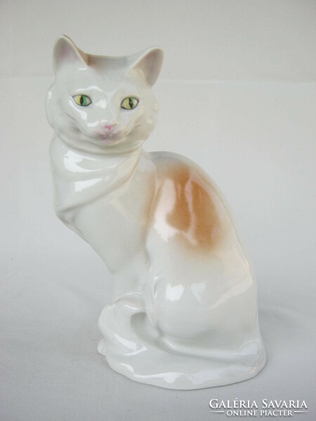 Retro ... Drasche Kőbányai porcelán figura nipp cica macska