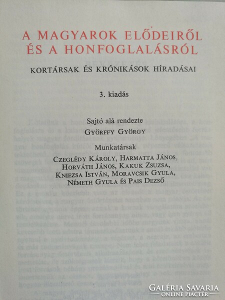 About the ancestors of the Hungarians and the conquest of the country in 1986