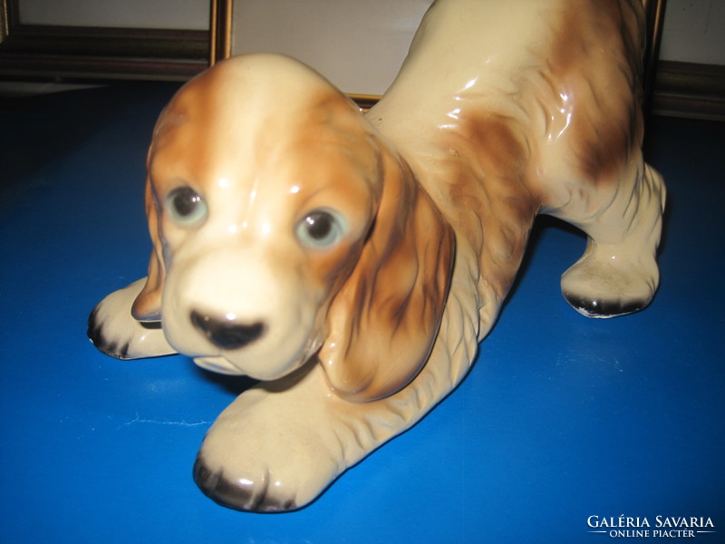 Large glazed plaster dog!