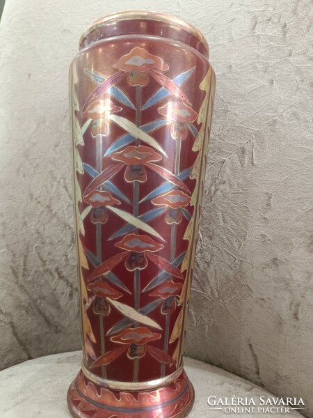 Zsolnay studio vase with extra colors