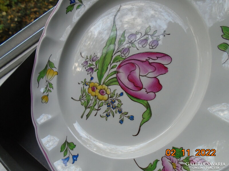 Spode marlborough sprays plate with a spectacular flower pattern 22 cm