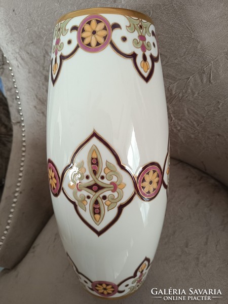 Zsolnay szivar váza ritka dekor
