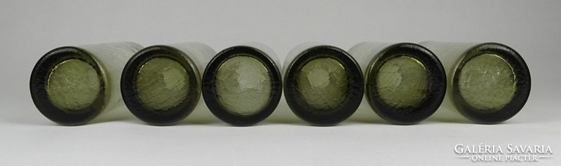 1N622 retro frame iridescent veil glass set of 6 pieces