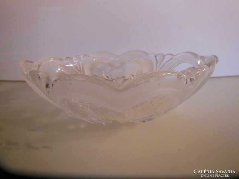 Bowl - glass - 21 x 18 x 5.5 cm - fruit holder - thick - heavy - German - perfect