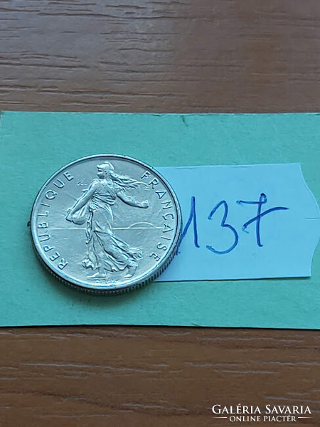 French 1/2 franc 1966 nickel 137