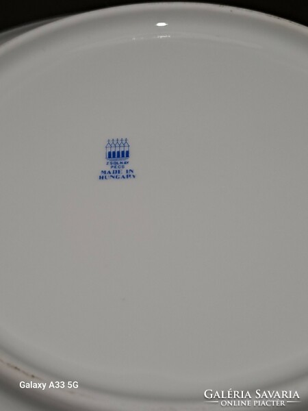 Zsolnay népi motívumos fali tányér 24.5 cm
