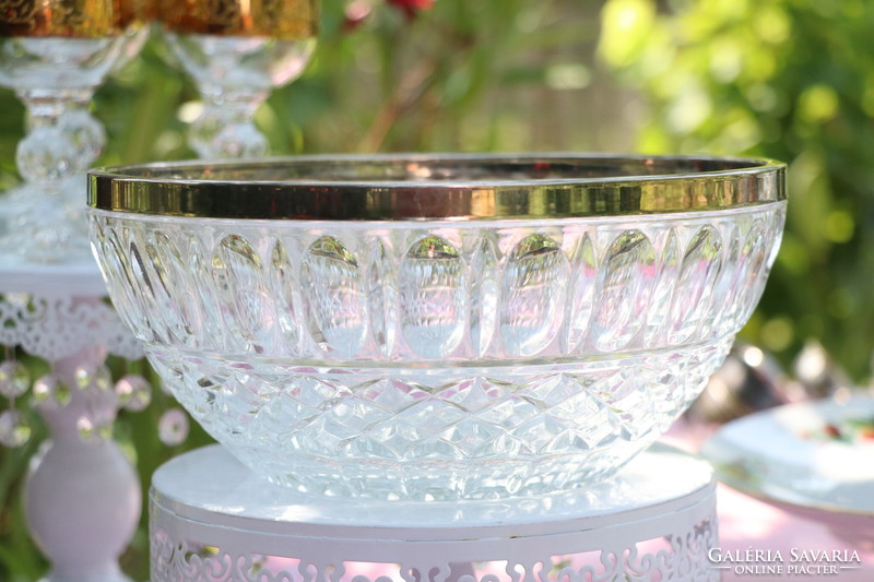 Bowl with silver rim