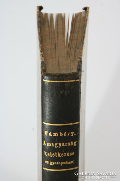 1895 - Vámbéry ármin - the origin and growth of Hungarians, first edition in a nice half-leather binding.