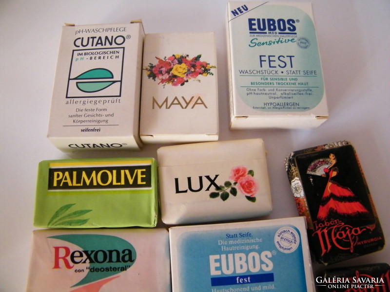 Vintage mini (20-40 grams) soaps (11 pieces of wood, nivea, lux, palmolive...)