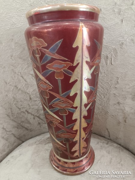 Zsolnay studio vase with extra colors