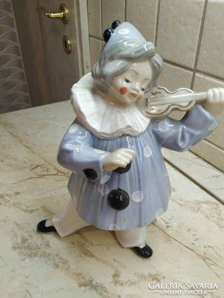 Ceramic sculpture for sale! Little clown statue for sale! 33 Cm