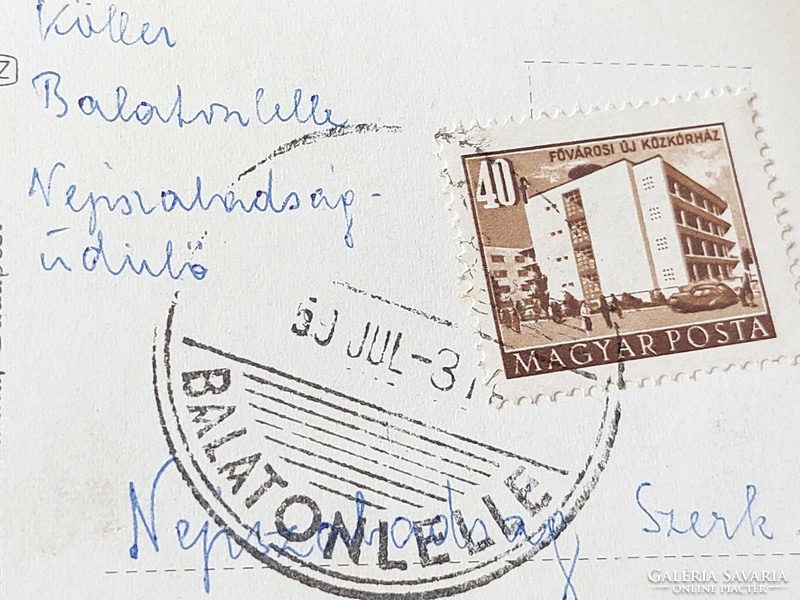 Régi képeslap fotó levelezőlap Balatonlelle 1959
