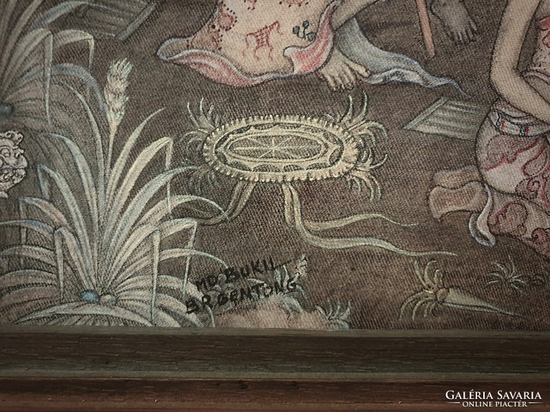 Gyönyörű Indonéz batik vászon festmény