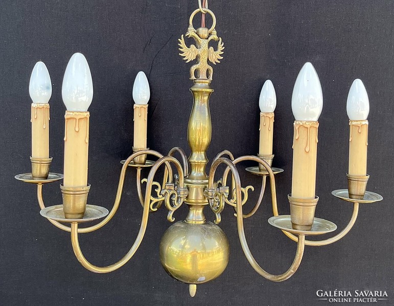 Eagle Flemish chandelier with 6 bulbs. 2