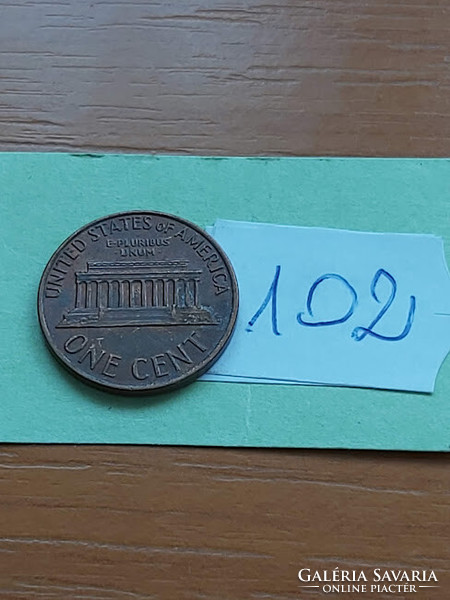 Usa 1 cent 1975 abraham lincoln, copper-zinc 102