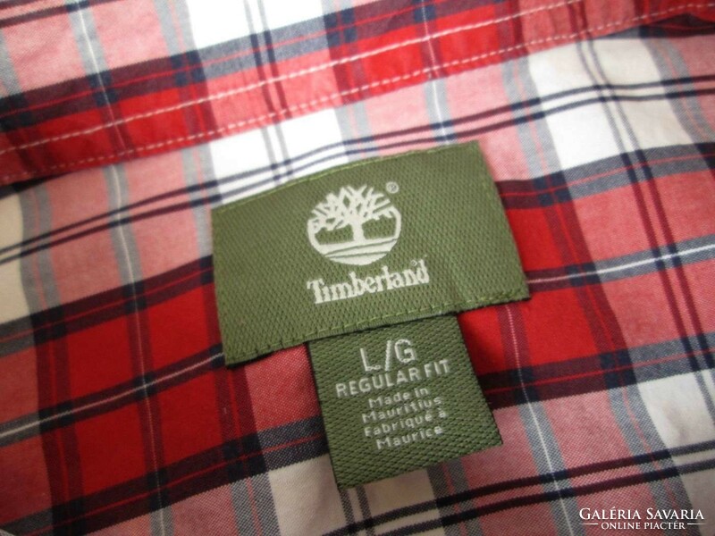 Original Timberland (l / xl) Checked Long Sleeve Men's Shirt