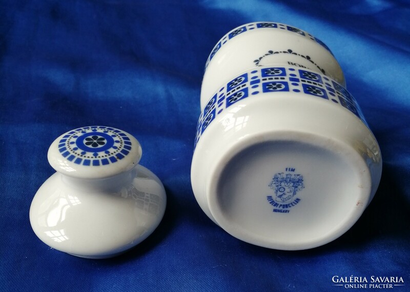 Alföldi porcelán fűszertartó, kék virágos, bors