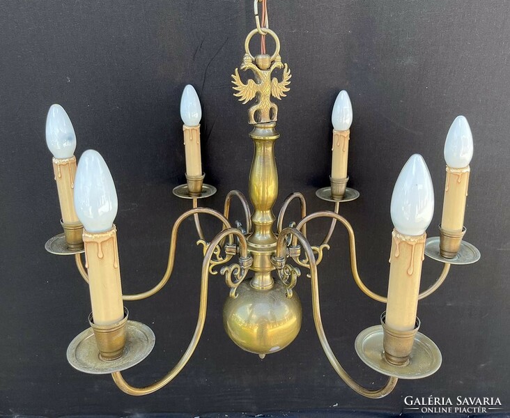 Eagle Flemish chandelier with 6 bulbs. 2