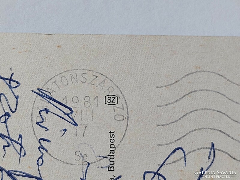 Régi képeslap fotó levelezőlap Balaton 1981