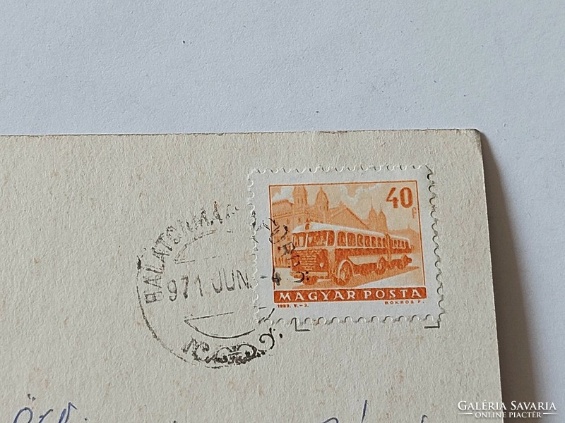 Régi képeslap fotó levelezőlap Balaton tájkép 1971