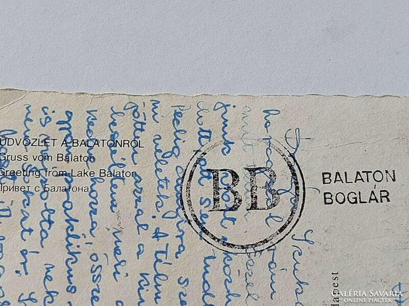 Régi képeslap fotó levelezőlap Balaton vitorlások 1986