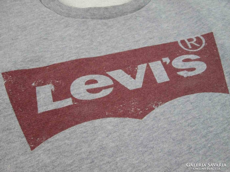 Original Levis (s) sporty long-sleeved gray men's sweater