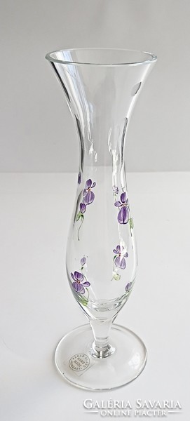 Paradise violet glass vase 20cm