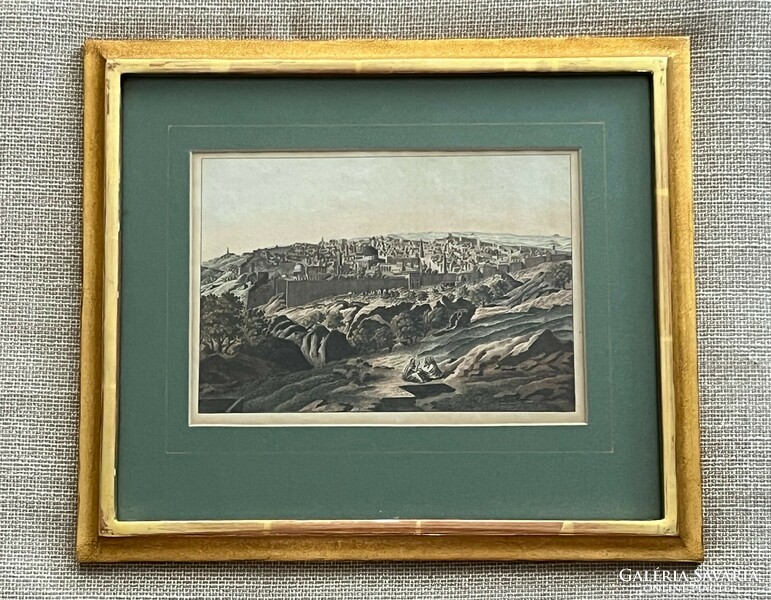 4 pieces of colored copper engraving (4 cities in the 18th century) jakob matthias schmutzer (1733-1811)