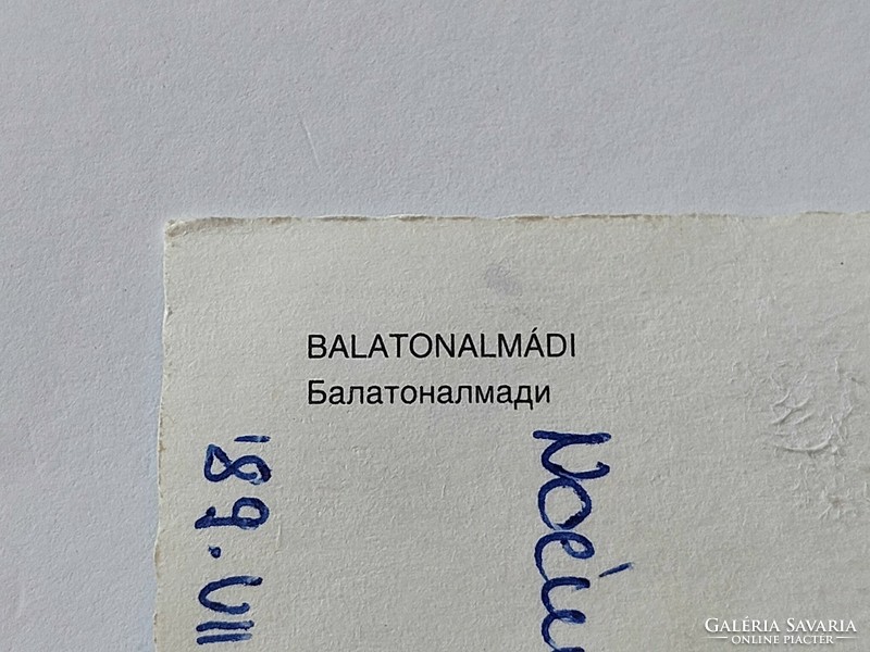 Régi képeslap fotó levelezőlap Balatonalmádi 1989