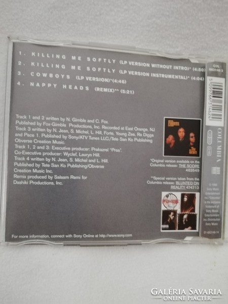 Fugees" Killing Me So Softly" cd 1994