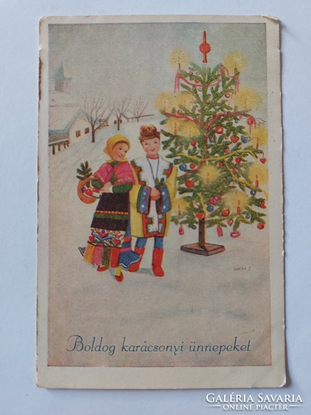 Régi karácsonyi képeslap 1941