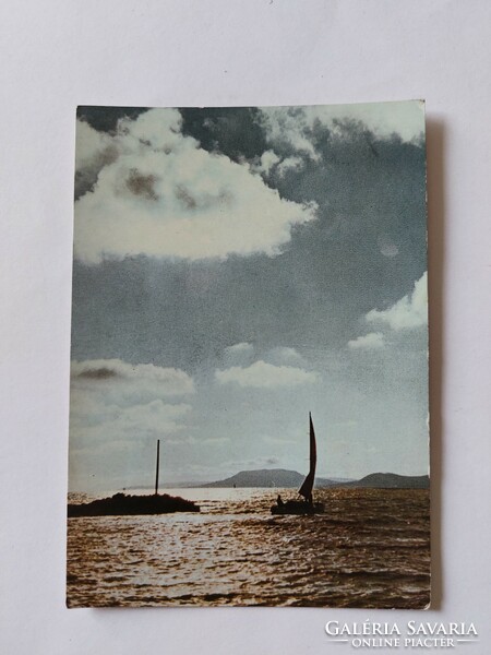 Old postcard photo postcard Balaton landscape 1971