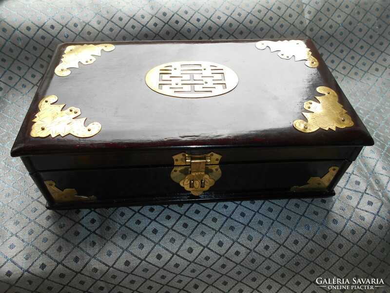 Eastern jewelry box - with copper studs and decoration