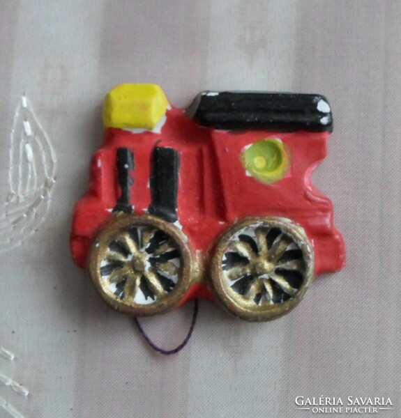 Gypsum Christmas tree decoration 1.: Locomotive