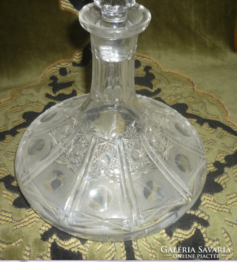Antique crystal wine decanter