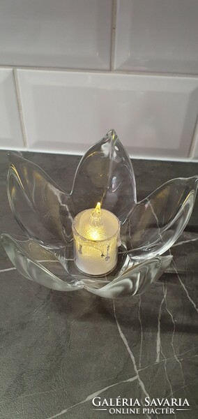 Lotus flower glass goblet, candle holder