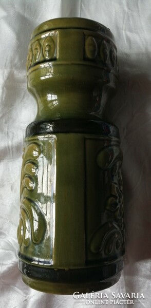 Kerámia váza, retro, német, 24 cm