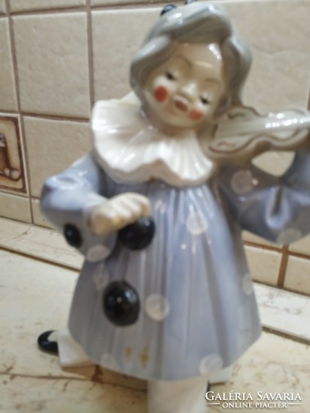 Ceramic sculpture for sale! Little clown statue for sale! 33 Cm