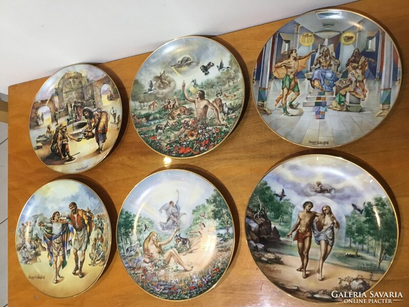 Decorative plates with a religious theme