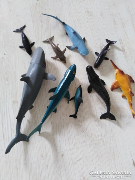 Plastic - toy fish / 9 pcs.