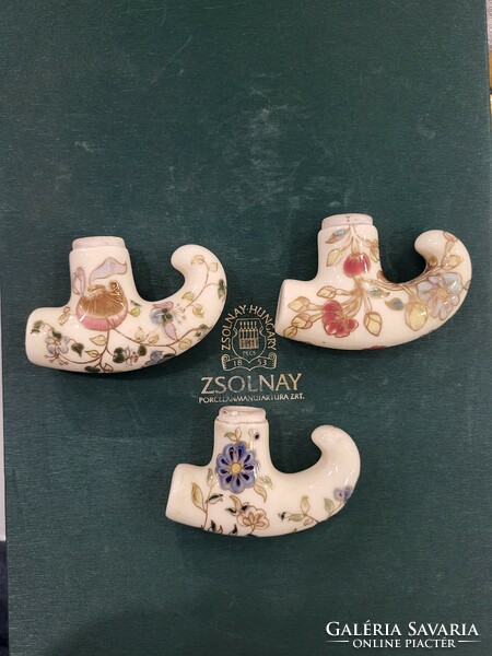 Antique Zsolnay faience handles
