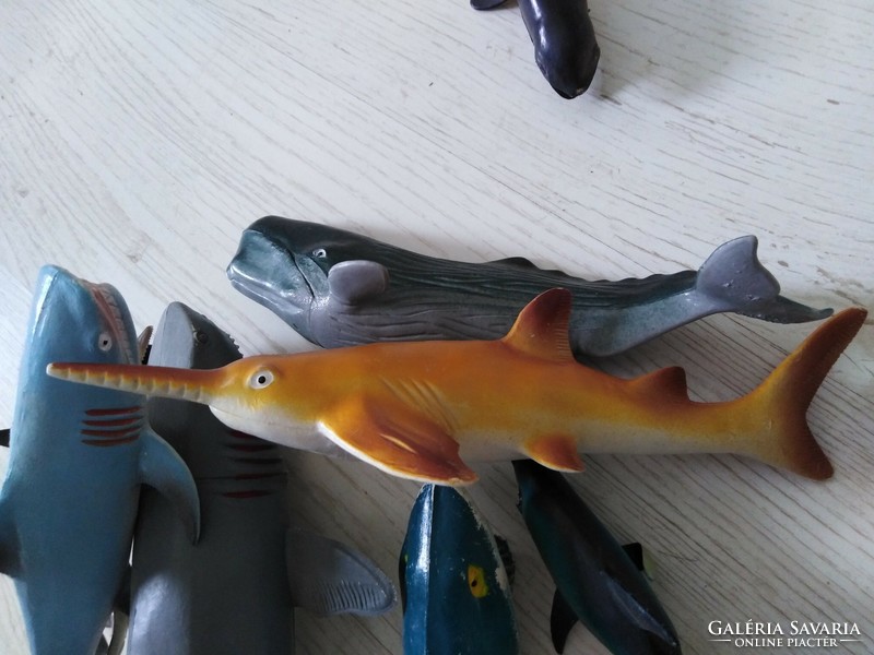 Plastic - toy fish / 9 pcs.