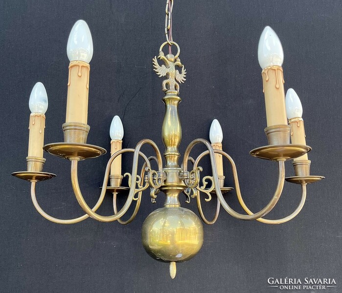 Eagle Flemish chandelier with 6 bulbs. 2