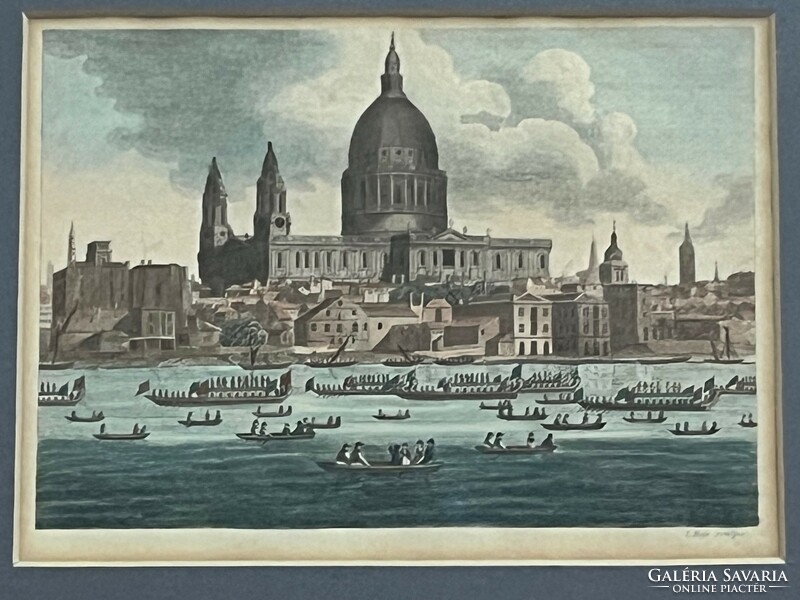 4 pieces of colored copper engraving (4 cities in the 18th century) jakob matthias schmutzer (1733-1811)