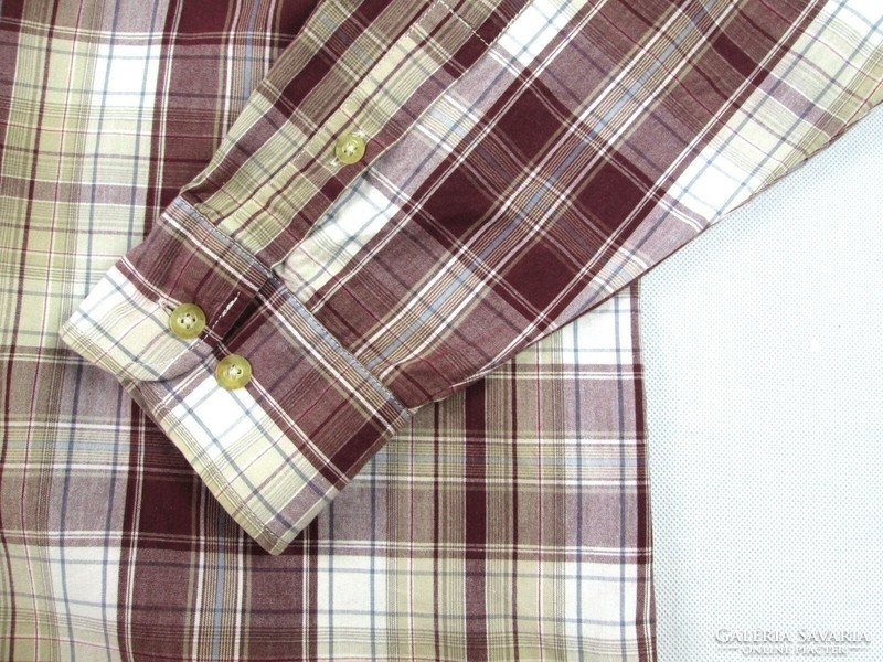 Original camel active (l / xl) elegant checkered long-sleeved men's shirt