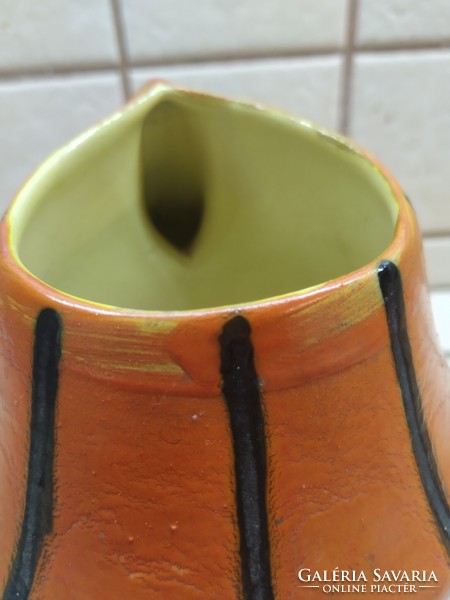 Tófej rare style, striped vase, 18 cm for sale!