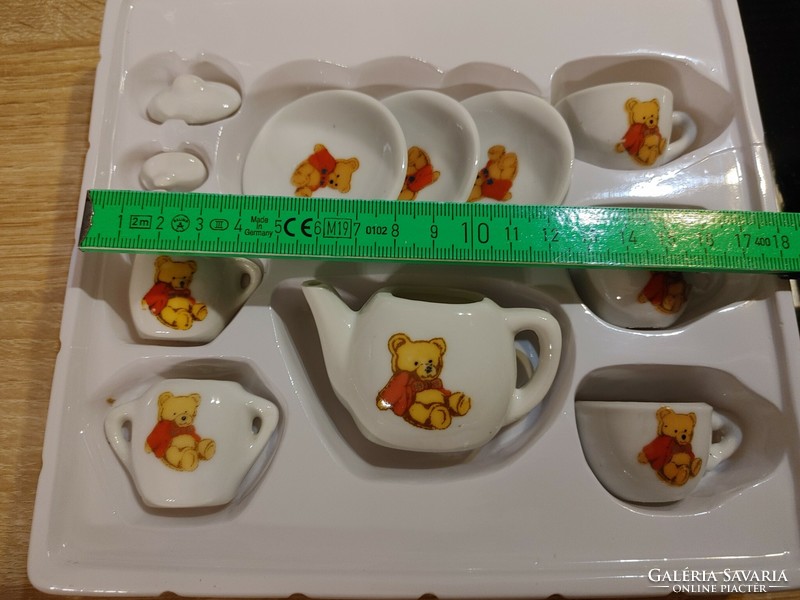 Porcelain tea set with bears for children