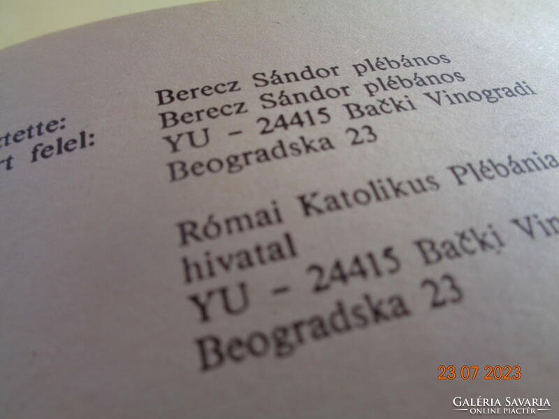Hymns, selections from the Roman breviary, szt istván company 1984