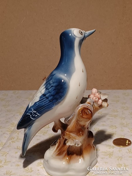 Zsolnay porcelain woodpecker