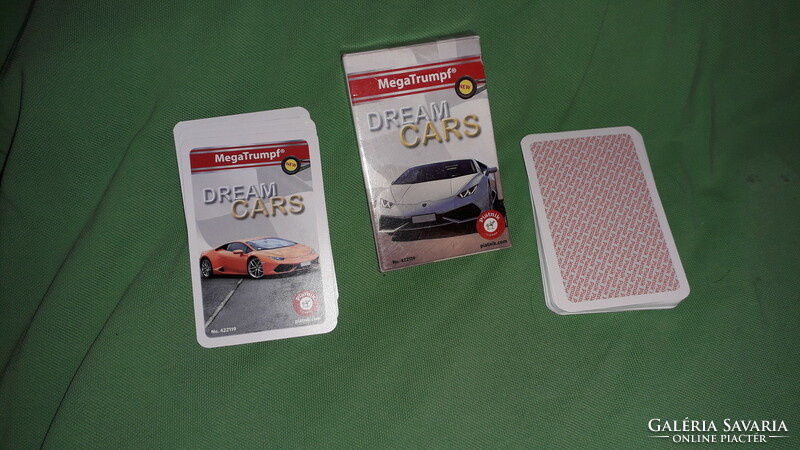 Retro piatnik - dream cars - car quartet - unplayed complete playing card according to the pictures